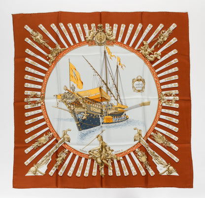 Hermes "La Marine a Rames" Silk Scarf