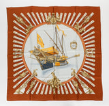 Hermes "La Marine a Rames" Silk Scarf