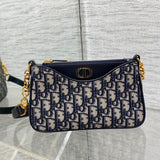 CD HOBO AVENUE 21CM BLUE OBLIQUE EMBROIDERY Amelia