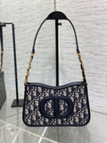 CD SIGNATURE HOBO 23.5CM BLUE OBLIQUE EMBROIDERY Amelia