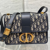 30 MONTAIGNE 24CM BLUE OBLIQUE EMBROIDERY Amelia