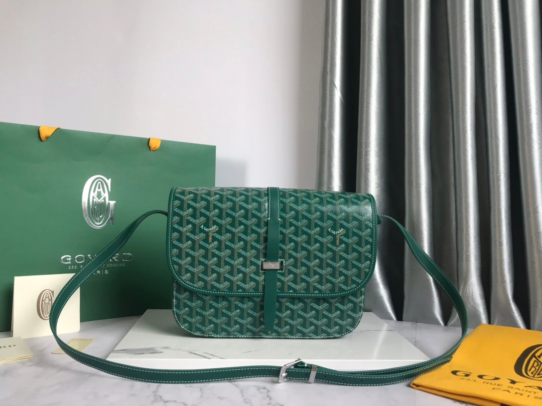 BELVEDERE MM BAG 28CM GREEN CANVAS Amelia
