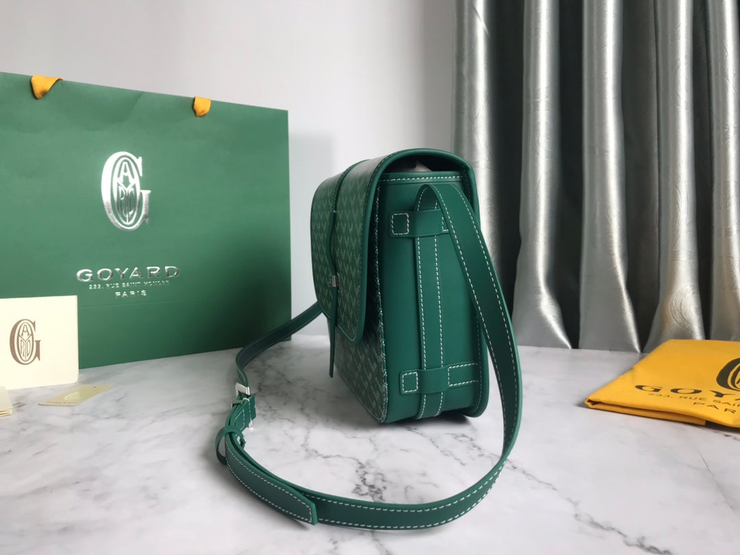 BELVEDERE MM BAG 28CM GREEN CANVAS Amelia