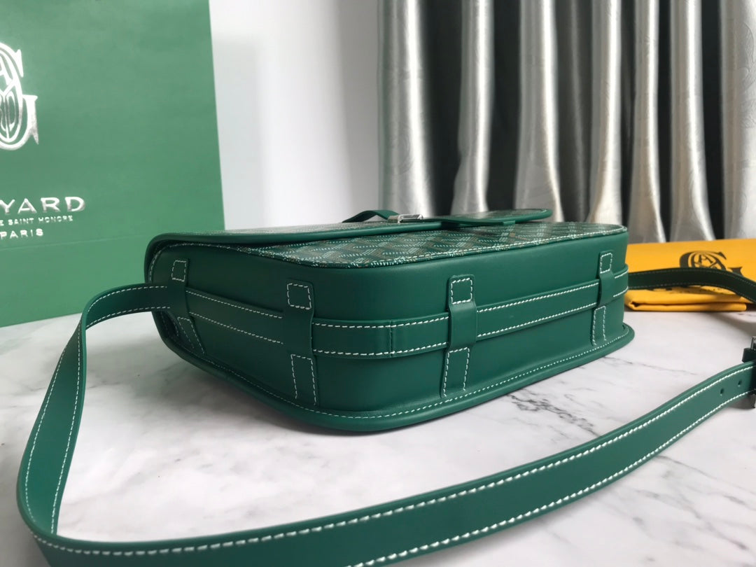 BELVEDERE MM BAG 28CM GREEN CANVAS Amelia Amelia