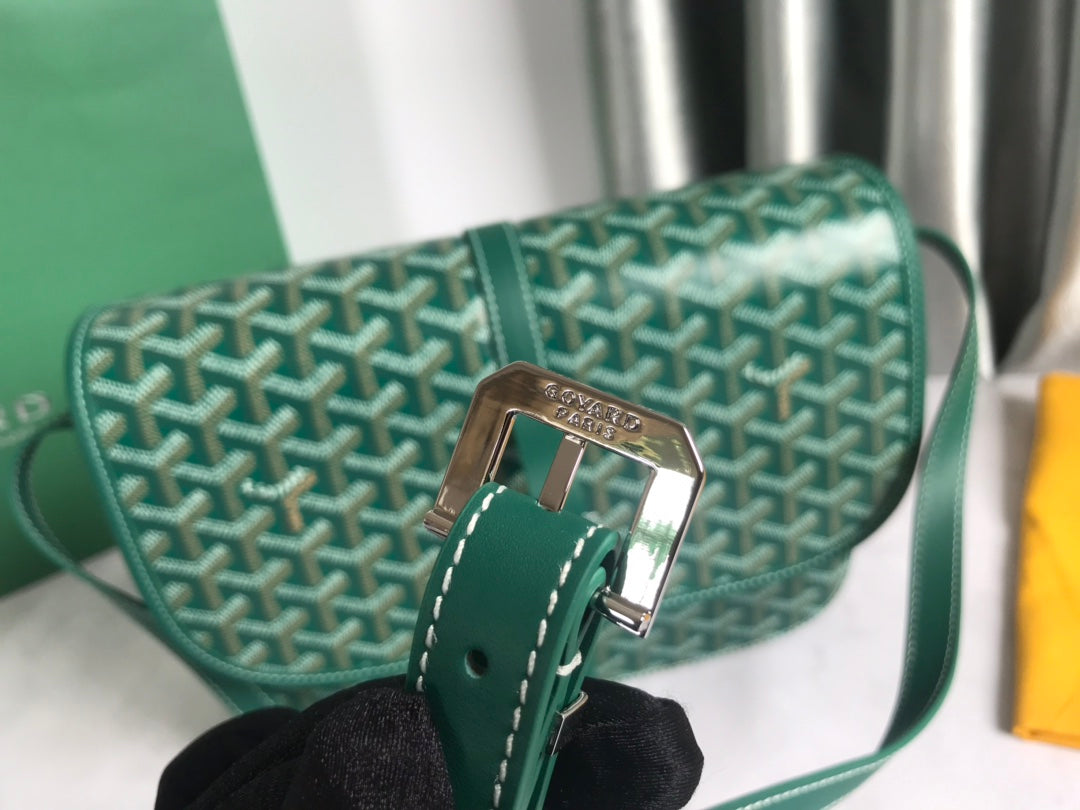 BELVEDERE MM BAG 28CM GREEN CANVAS Amelia
