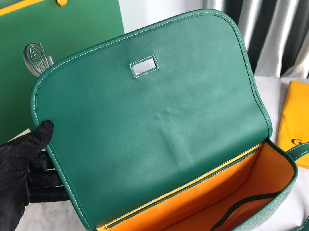 BELVEDERE MM BAG 28CM GREEN CANVAS Amelia Amelia