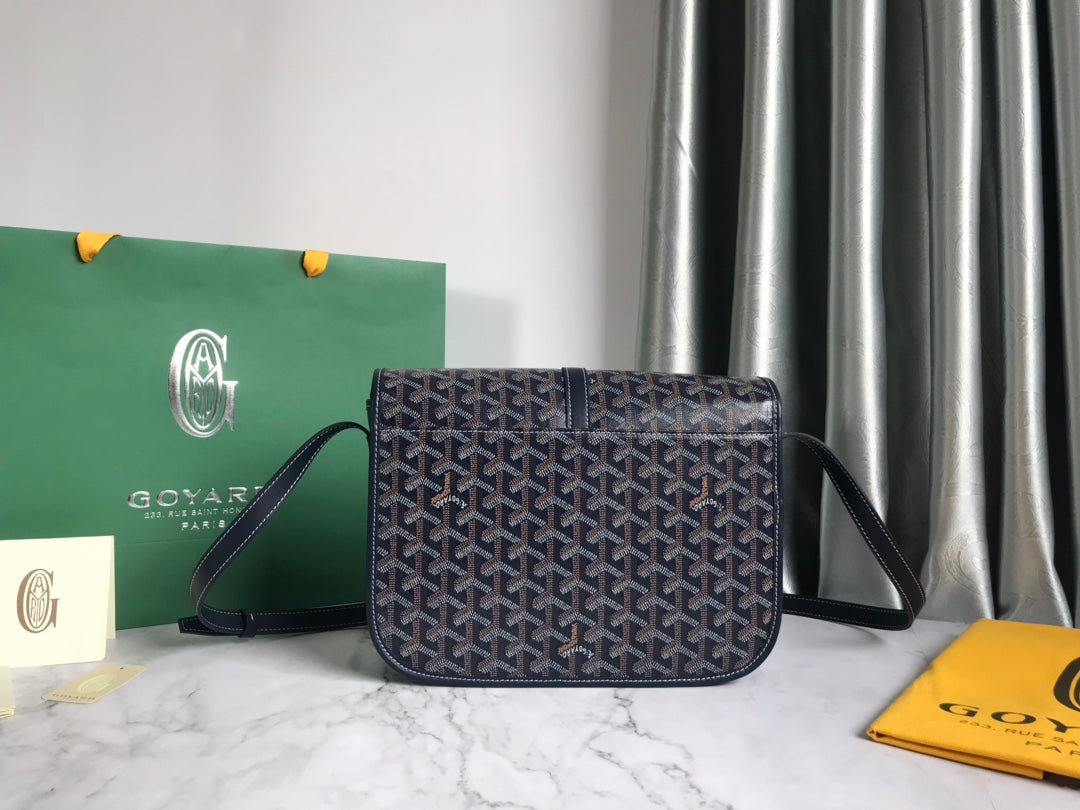 BELVEDERE MM BAG 28CM NAVY BLUE CANVAS Amelia Amelia
