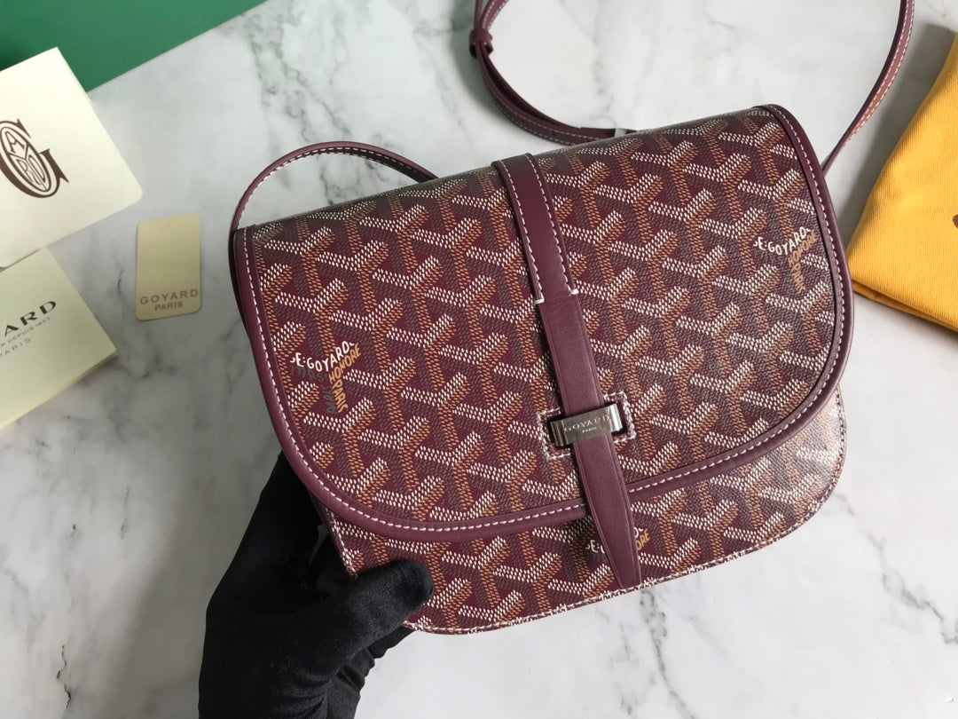BELVEDERE PM BAG 21CM BURGUNDY CANVAS Amelia Amelia