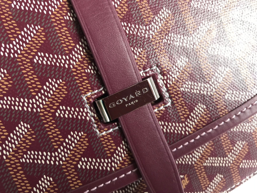 BELVEDERE PM BAG 21CM BURGUNDY CANVAS Amelia