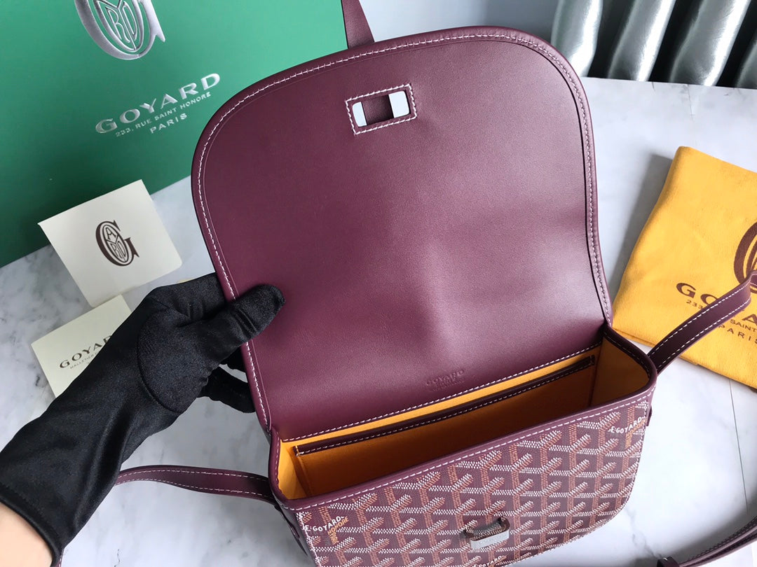 BELVEDERE PM BAG 21CM BURGUNDY CANVAS Amelia
