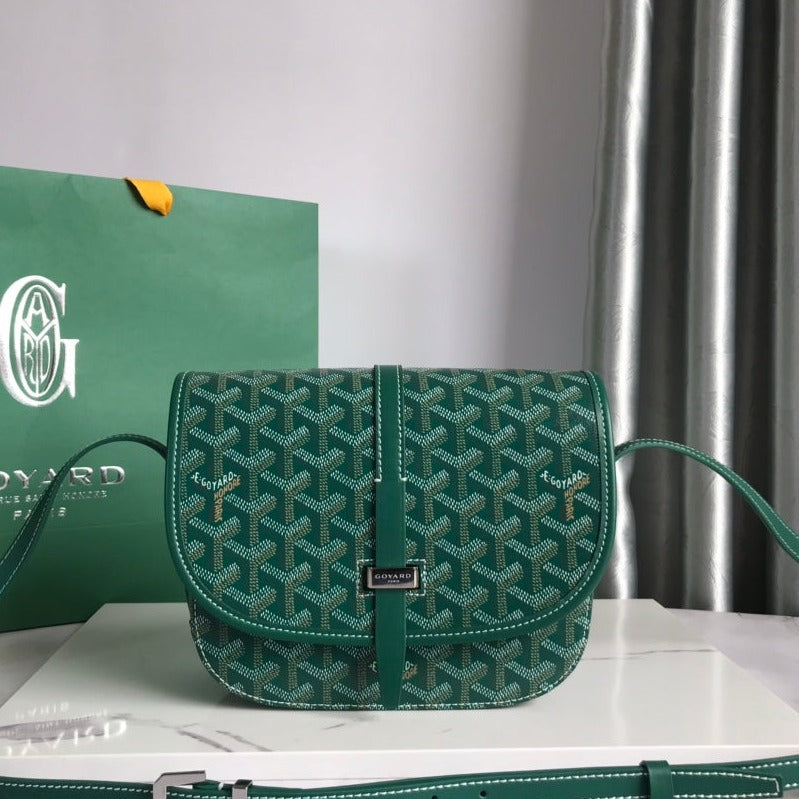 BELVEDERE PM BAG 21CM GREEN CANVAS Amelia Amelia