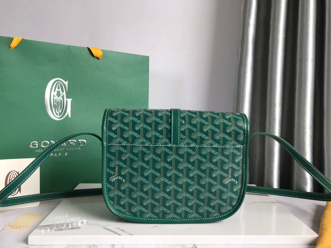 BELVEDERE PM BAG 21CM GREEN CANVAS Amelia