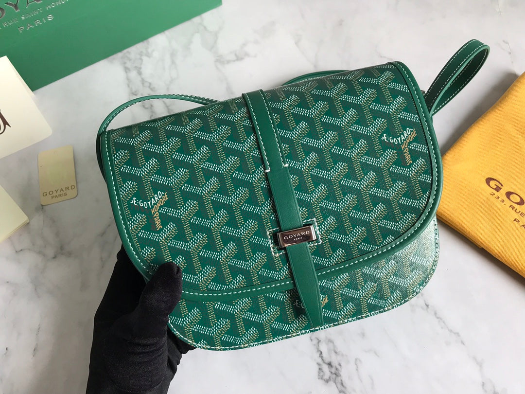 BELVEDERE PM BAG 21CM GREEN CANVAS Amelia
