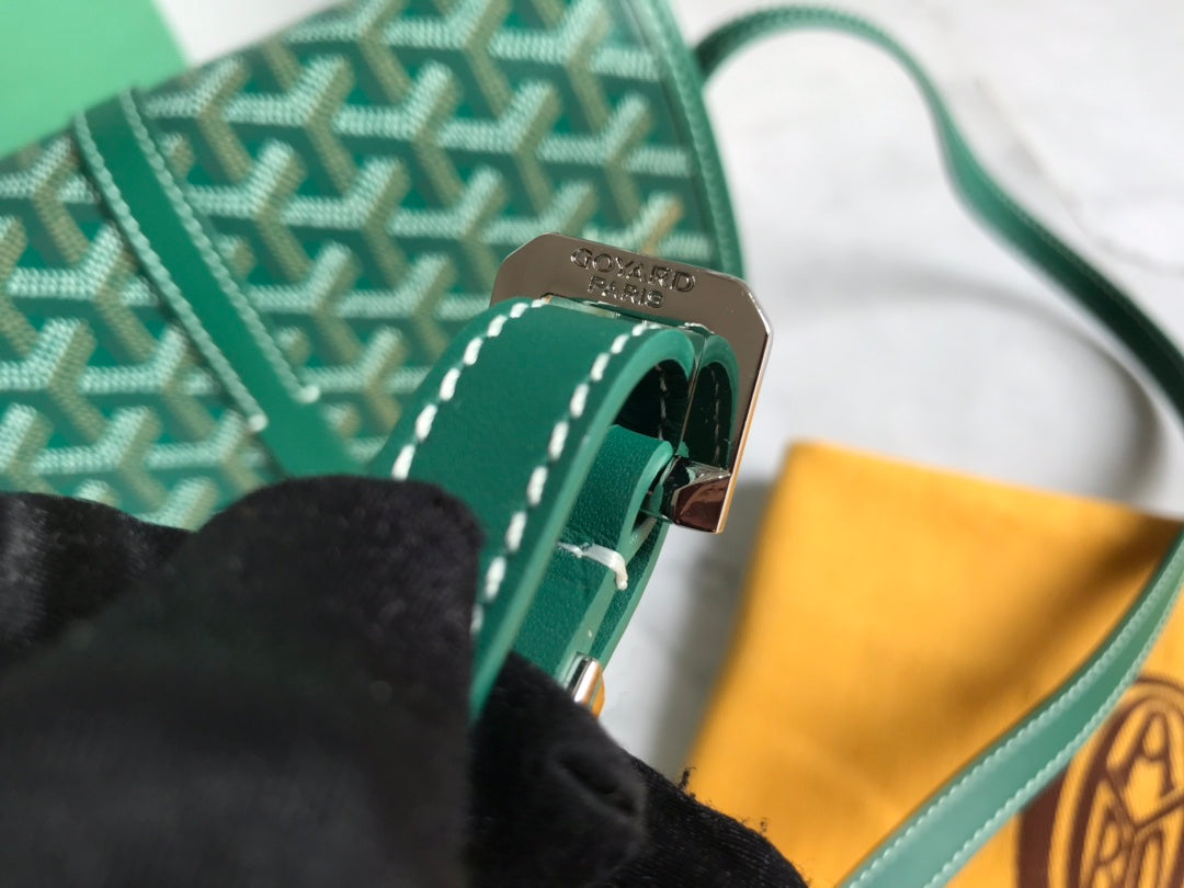 BELVEDERE PM BAG 21CM GREEN CANVAS Amelia Amelia