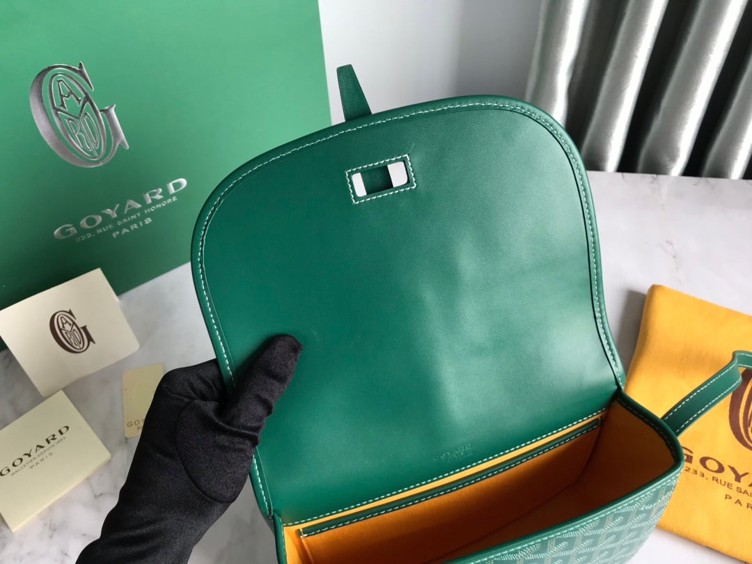 BELVEDERE PM BAG 21CM GREEN CANVAS Amelia