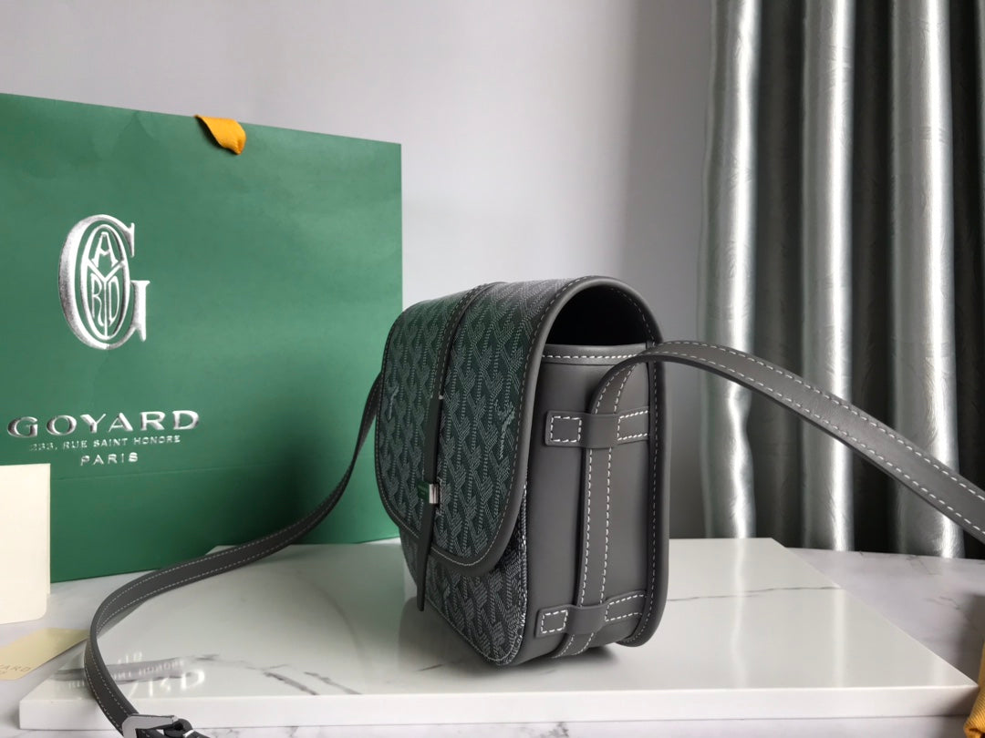 BELVEDERE PM BAG 21CM GREY CANVAS Amelia