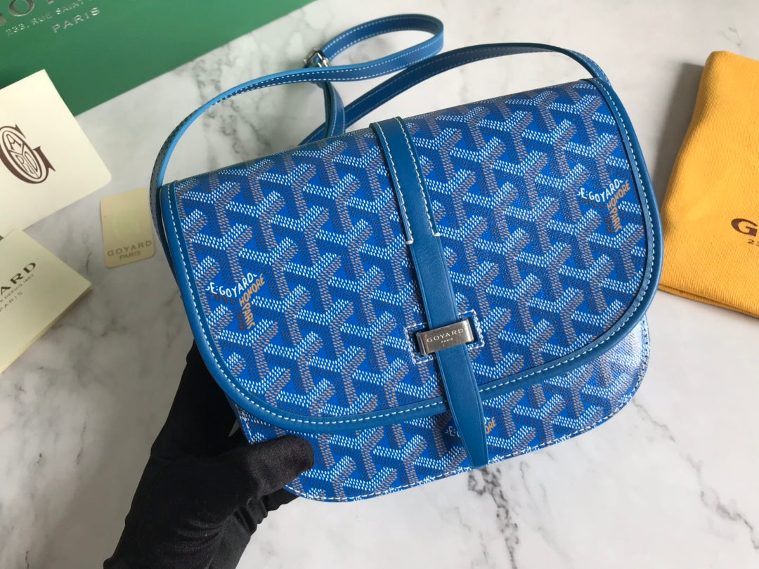 BELVEDERE PM BAG 21CM SKY BLUE CANVAS Amelia