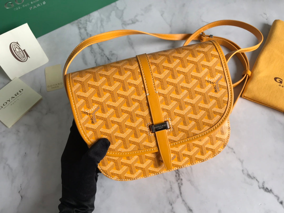 BELVEDERE PM BAG 21CM YELLOW CANVAS Amelia