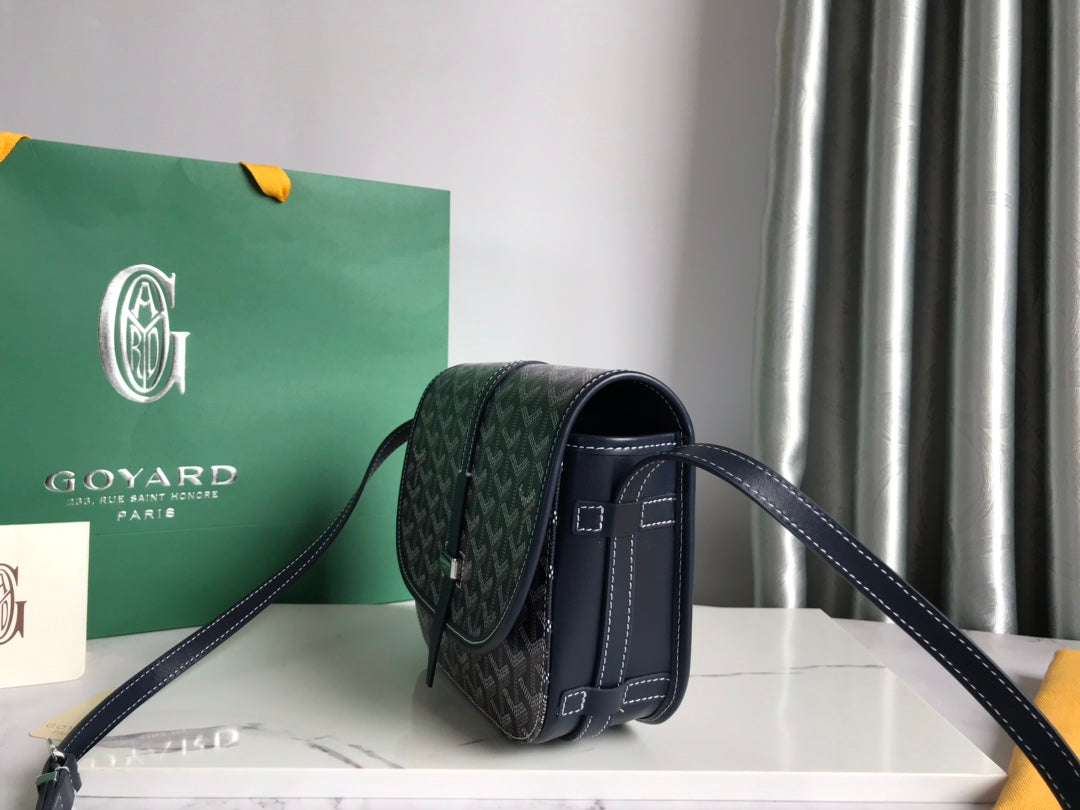 BELVEDERE PM BAG 21CM NAVY BLUE CANVAS Amelia Amelia