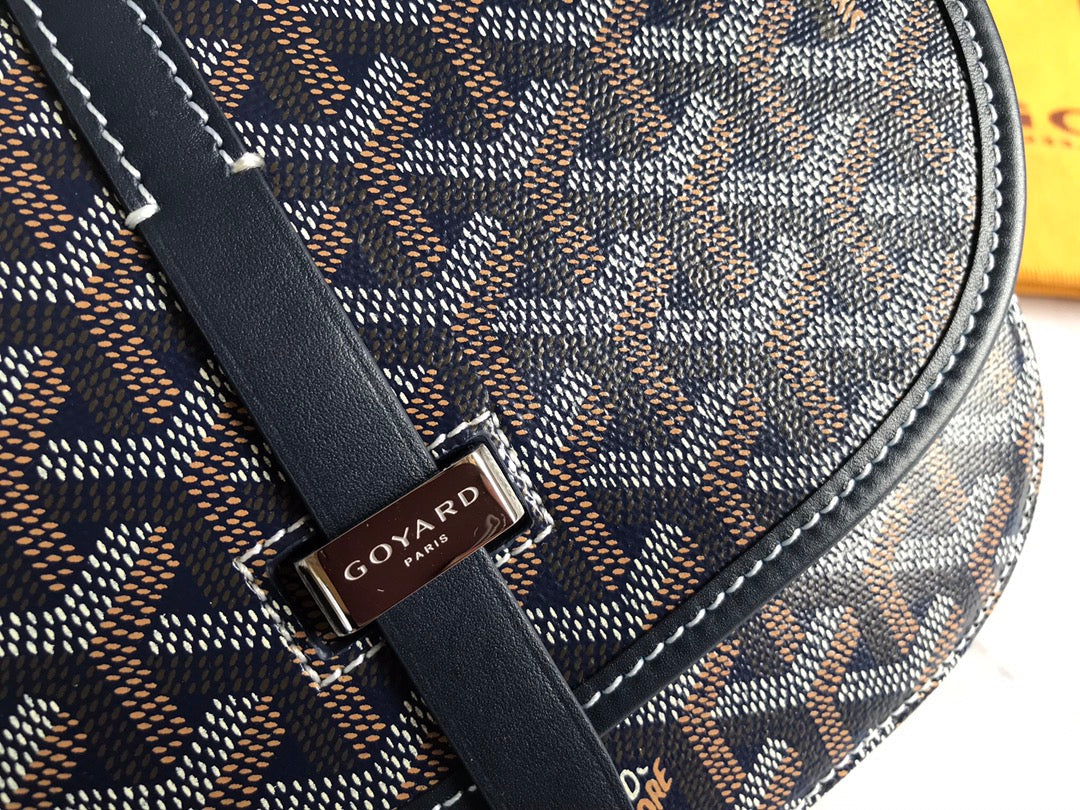 BELVEDERE PM BAG 21CM NAVY BLUE CANVAS Amelia