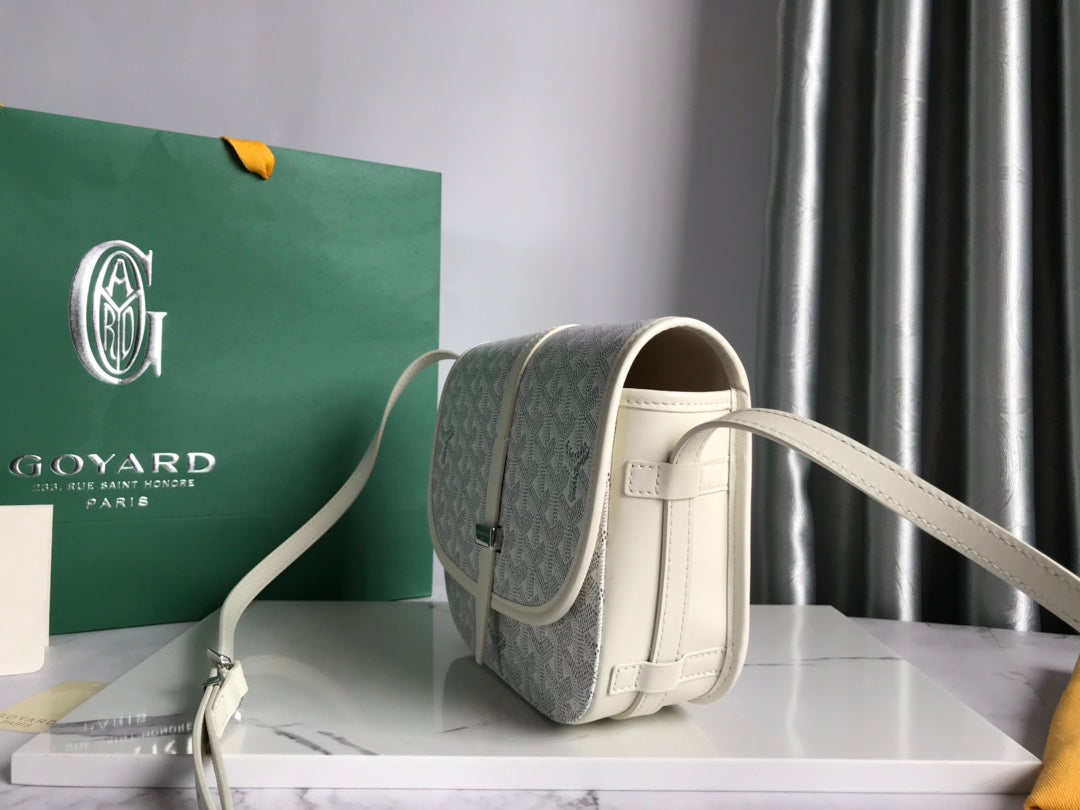 BELVEDERE PM BAG 21CM WHITE CANVAS Amelia Amelia