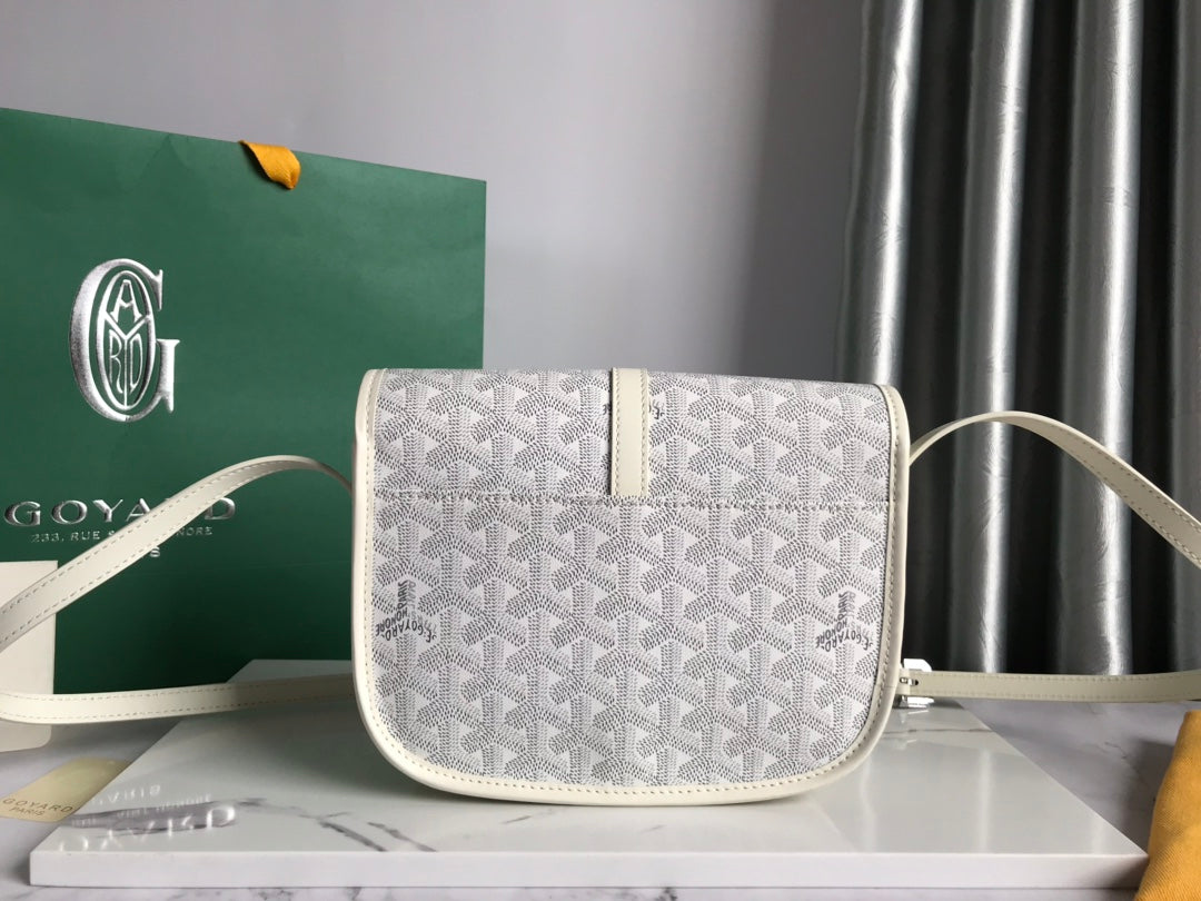 BELVEDERE PM BAG 21CM WHITE CANVAS Amelia