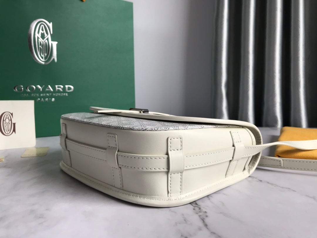 BELVEDERE PM BAG 21CM WHITE CANVAS Amelia Amelia