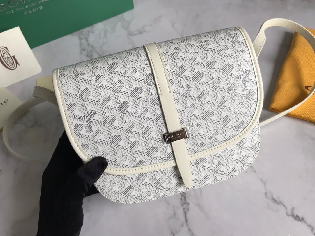 BELVEDERE PM BAG 21CM WHITE CANVAS Amelia Amelia