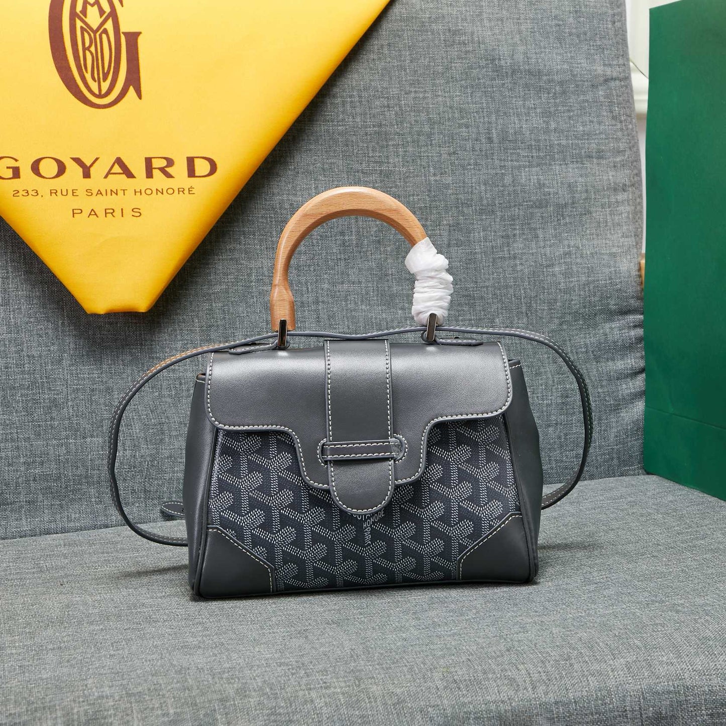 SAIGON SOUPLE MINI BAG GREY CANVAS Amelia Amelia