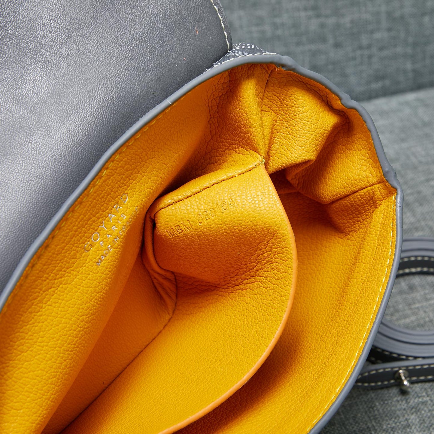 SAIGON SOUPLE MINI BAG GREY CANVAS Amelia