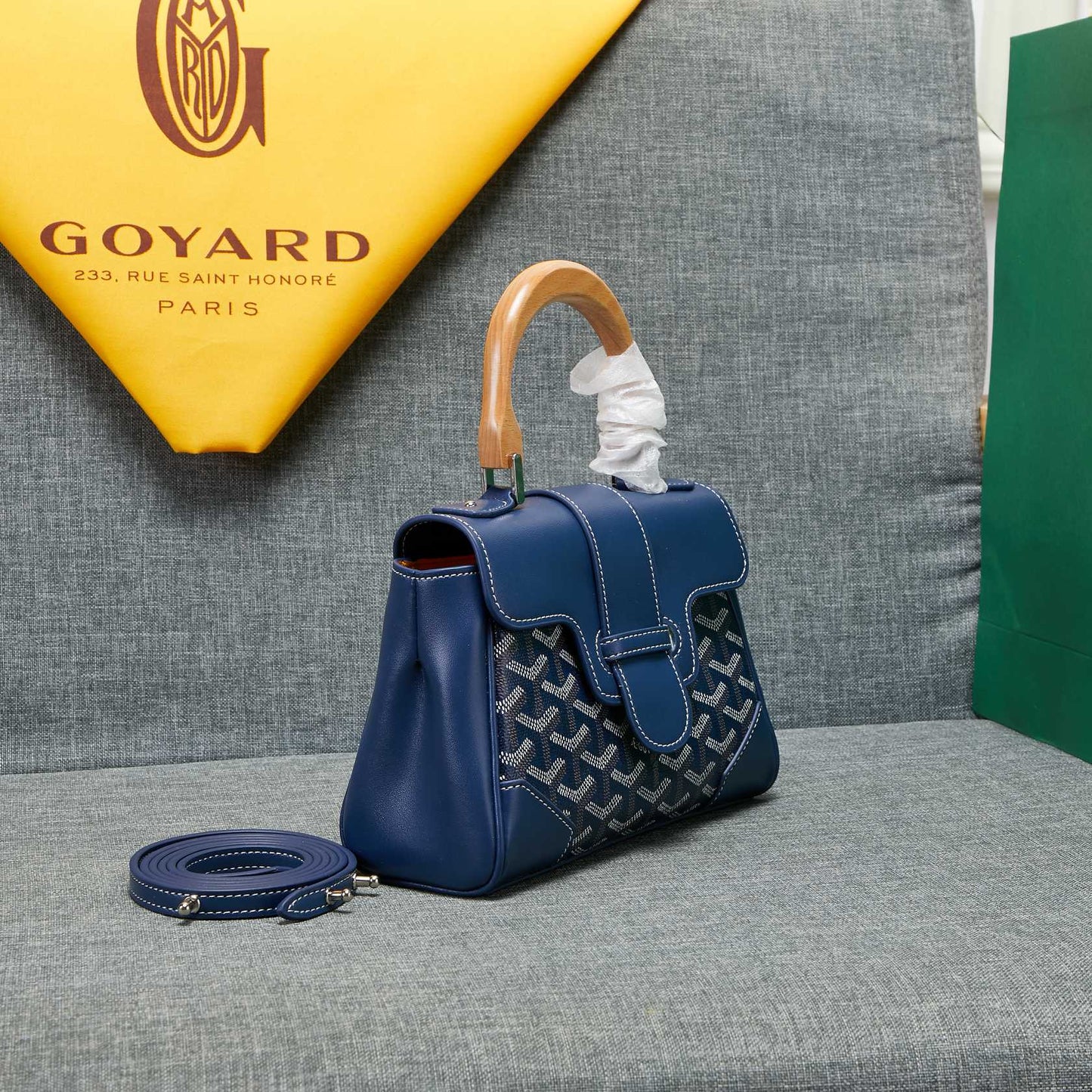 SAIGON SOUPLE MINI BAG DARK BLUE CANVAS Amelia Amelia