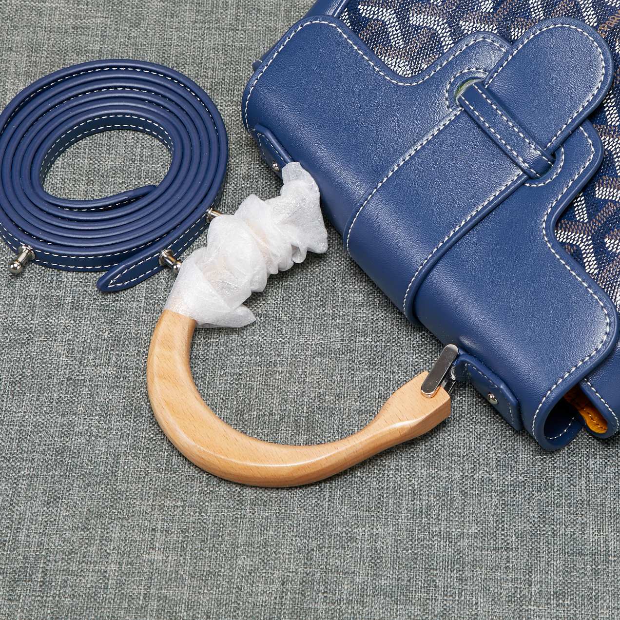 SAIGON SOUPLE MINI BAG DARK BLUE CANVAS Amelia Amelia