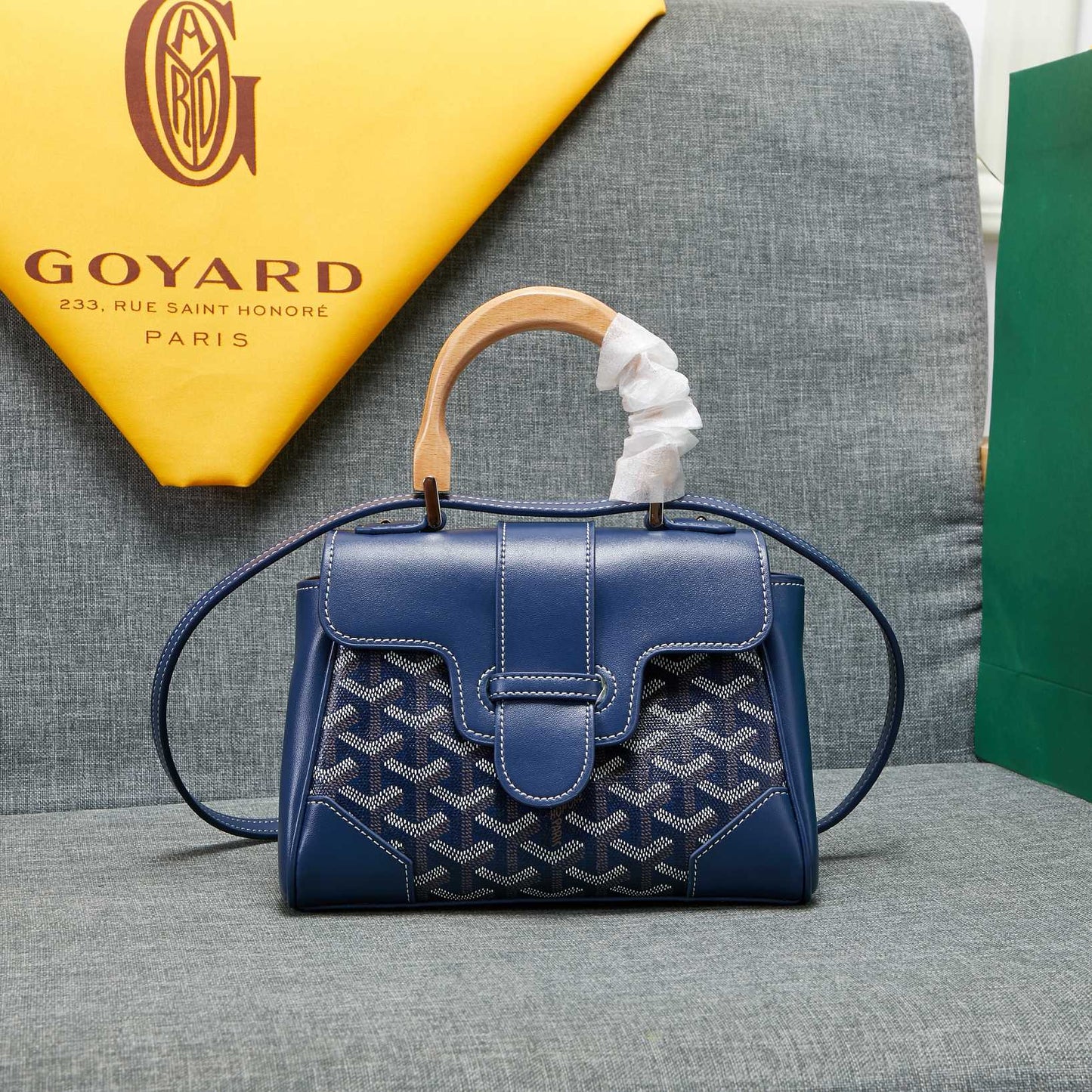 SAIGON SOUPLE MINI BAG DARK BLUE CANVAS Amelia Amelia