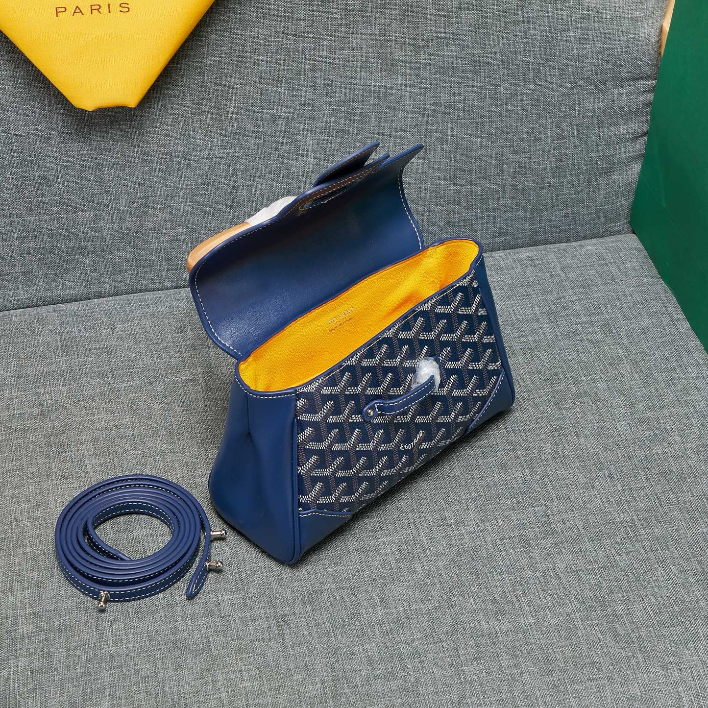 SAIGON SOUPLE MINI BAG DARK BLUE CANVAS Amelia