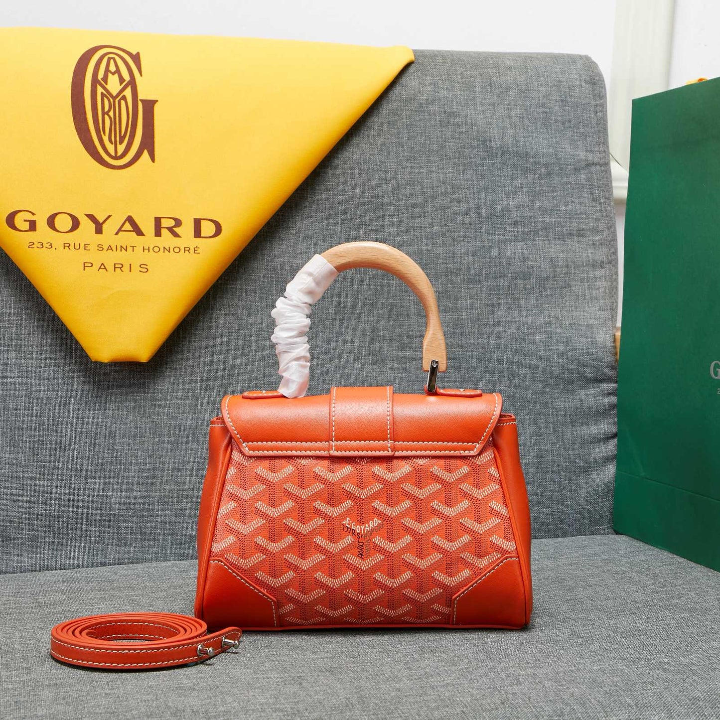 SAIGON SOUPLE MINI BAG ORANGE CANVAS Amelia