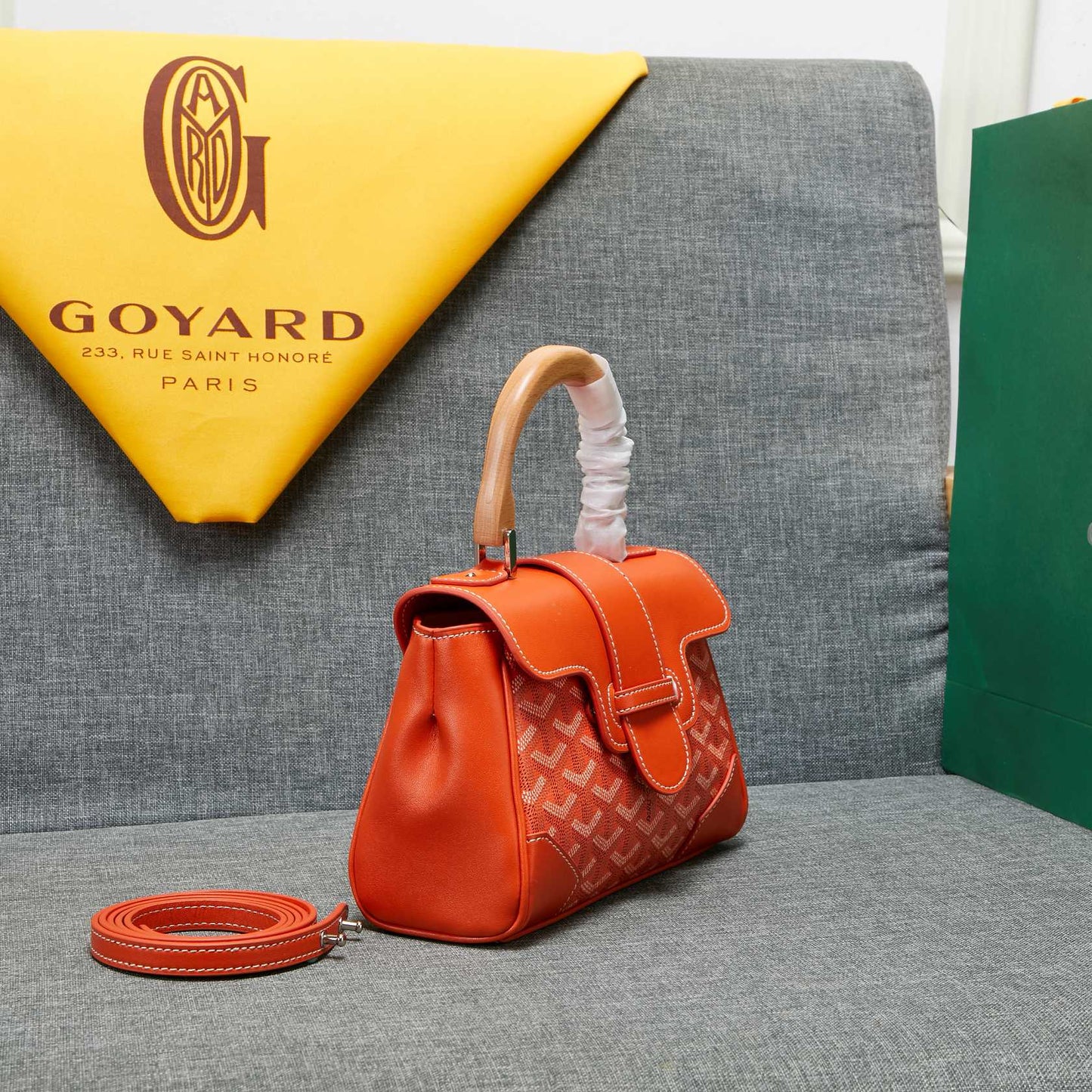 SAIGON SOUPLE MINI BAG ORANGE CANVAS Amelia