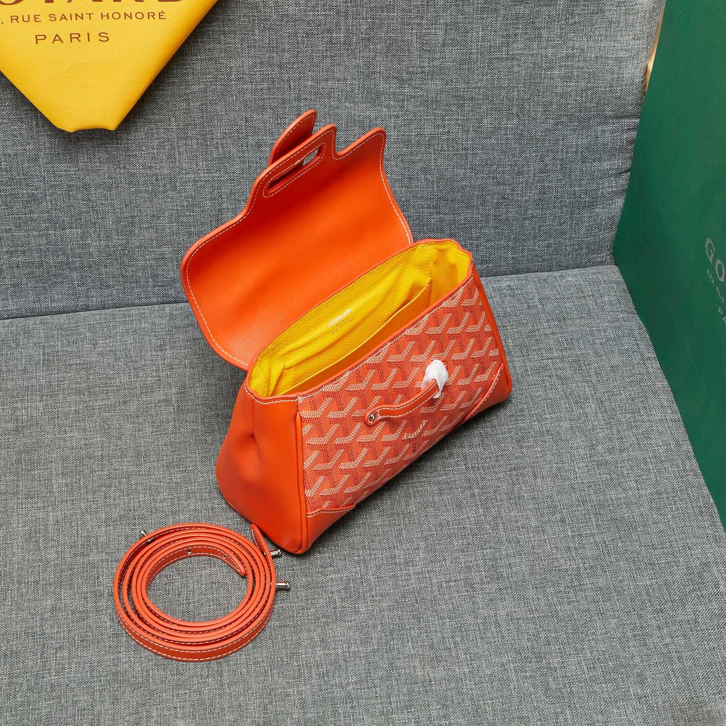 SAIGON SOUPLE MINI BAG ORANGE CANVAS Amelia