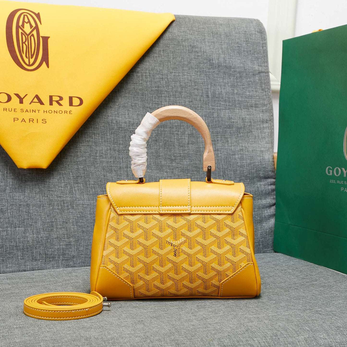 SAIGON SOUPLE MINI BAG YELLOW CANVAS Amelia