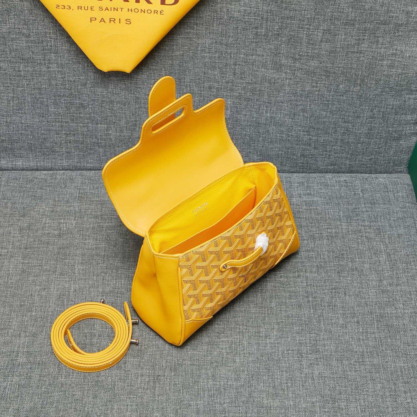 SAIGON SOUPLE MINI BAG YELLOW CANVAS Amelia
