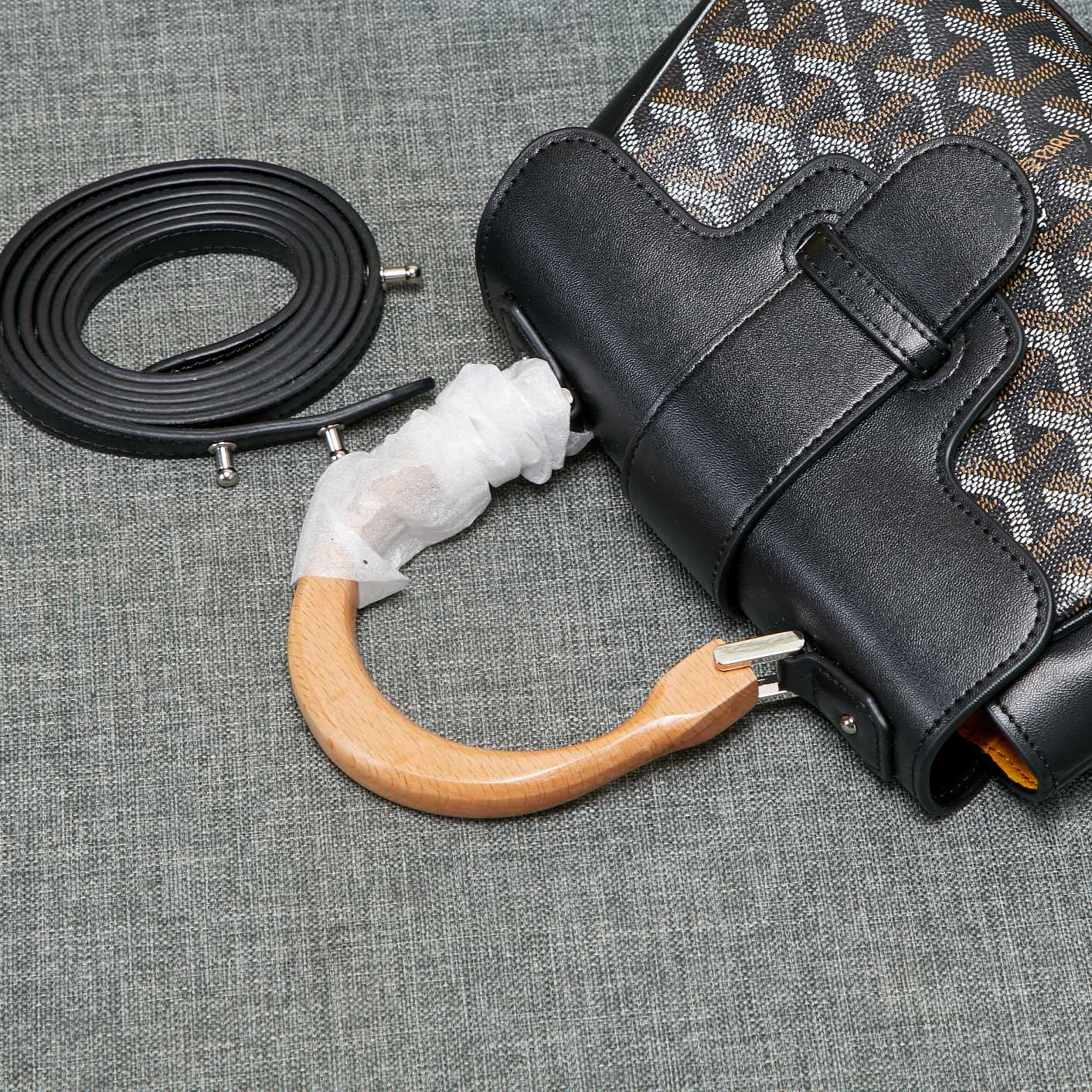 SAIGON SOUPLE MINI BAG BLACK CANVAS Amelia