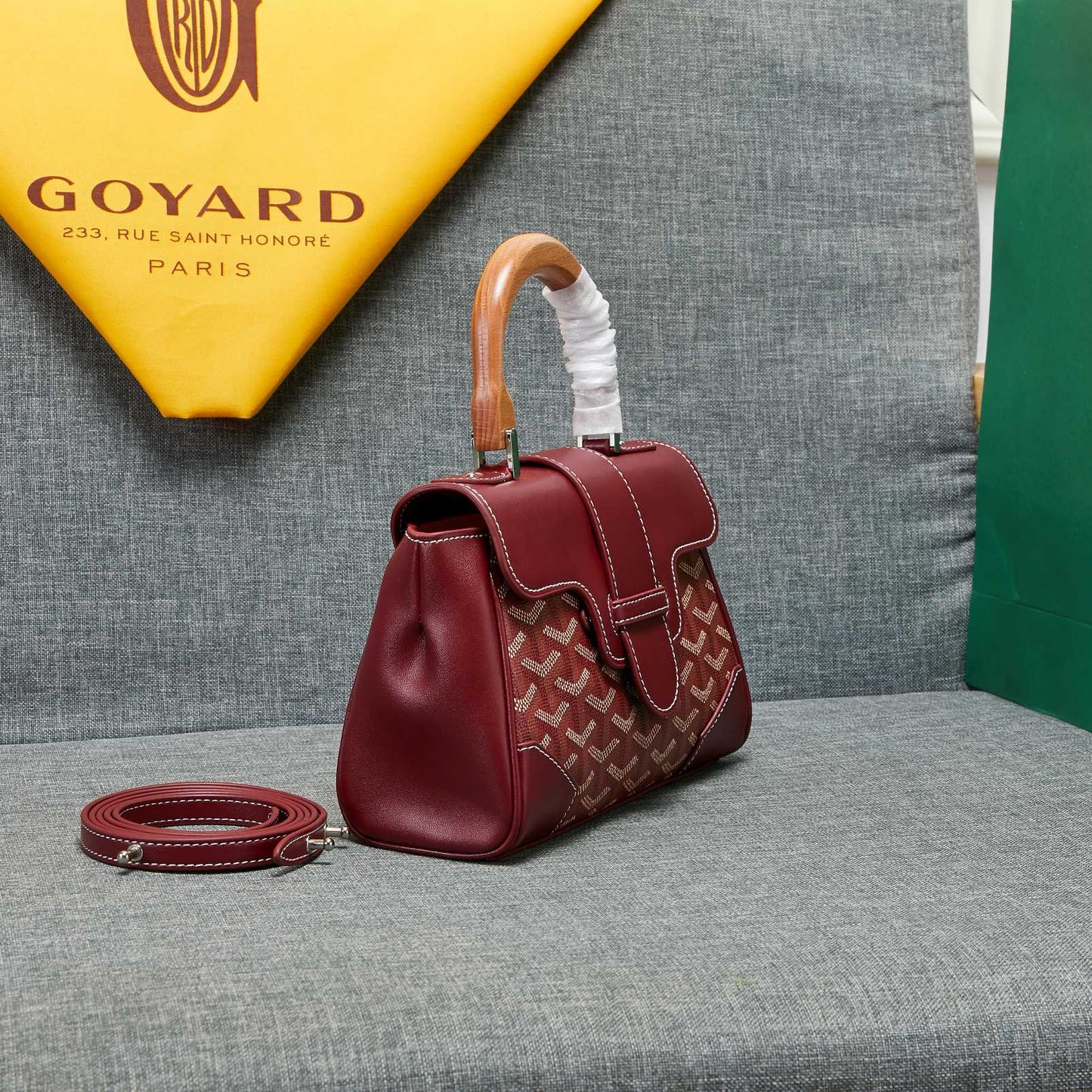 SAIGON SOUPLE MINI BAG BURGUNDY CANVAS Amelia