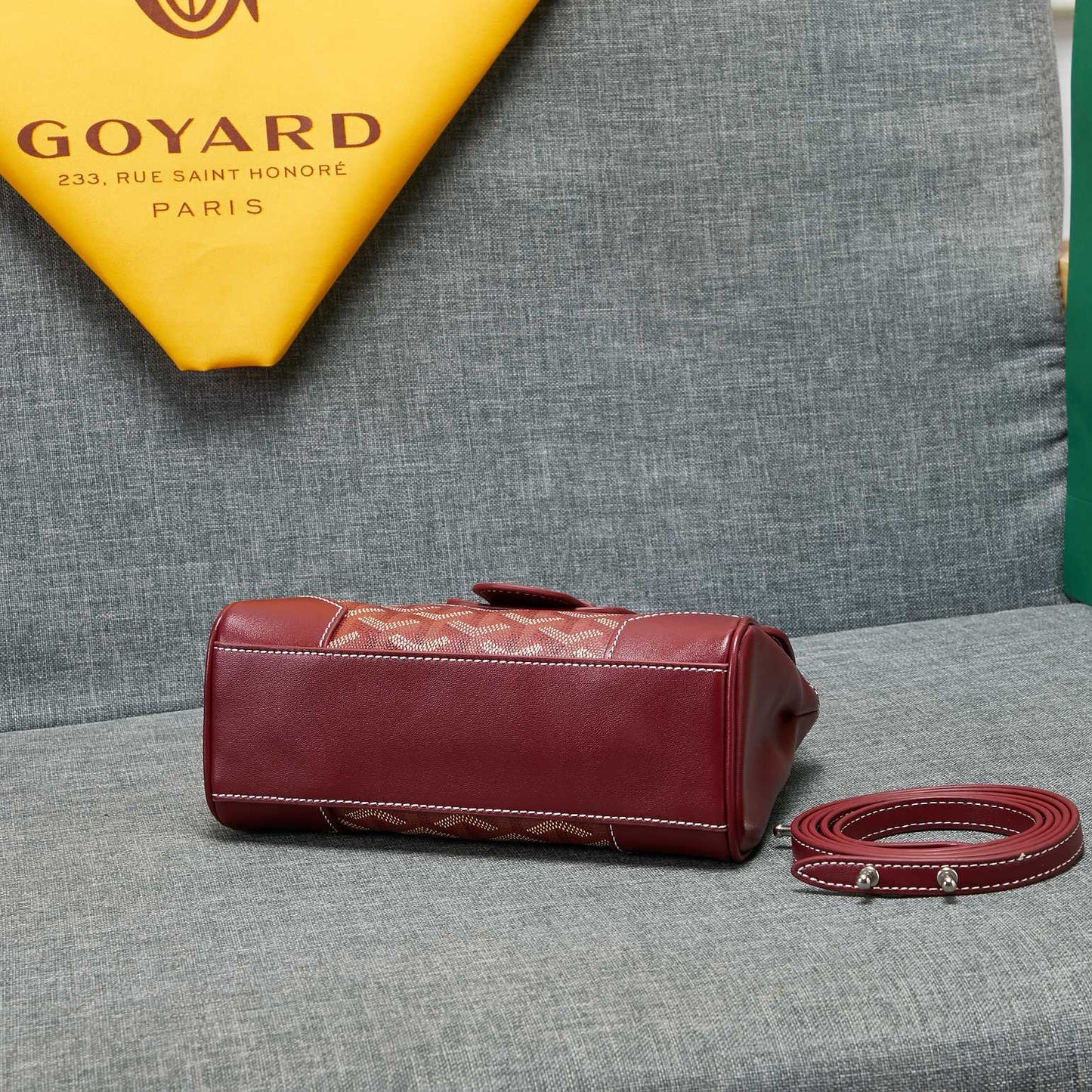 SAIGON SOUPLE MINI BAG BURGUNDY CANVAS Amelia