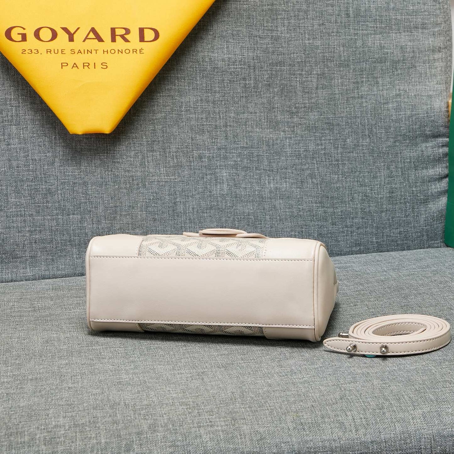 SAIGON SOUPLE MINI BAG DARK WHITE CANVAS Amelia