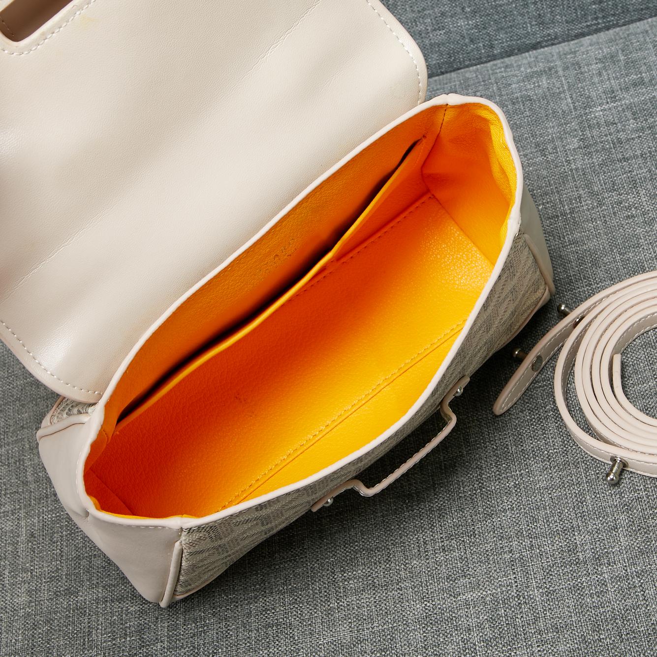 SAIGON SOUPLE MINI BAG DARK WHITE CANVAS Amelia Amelia