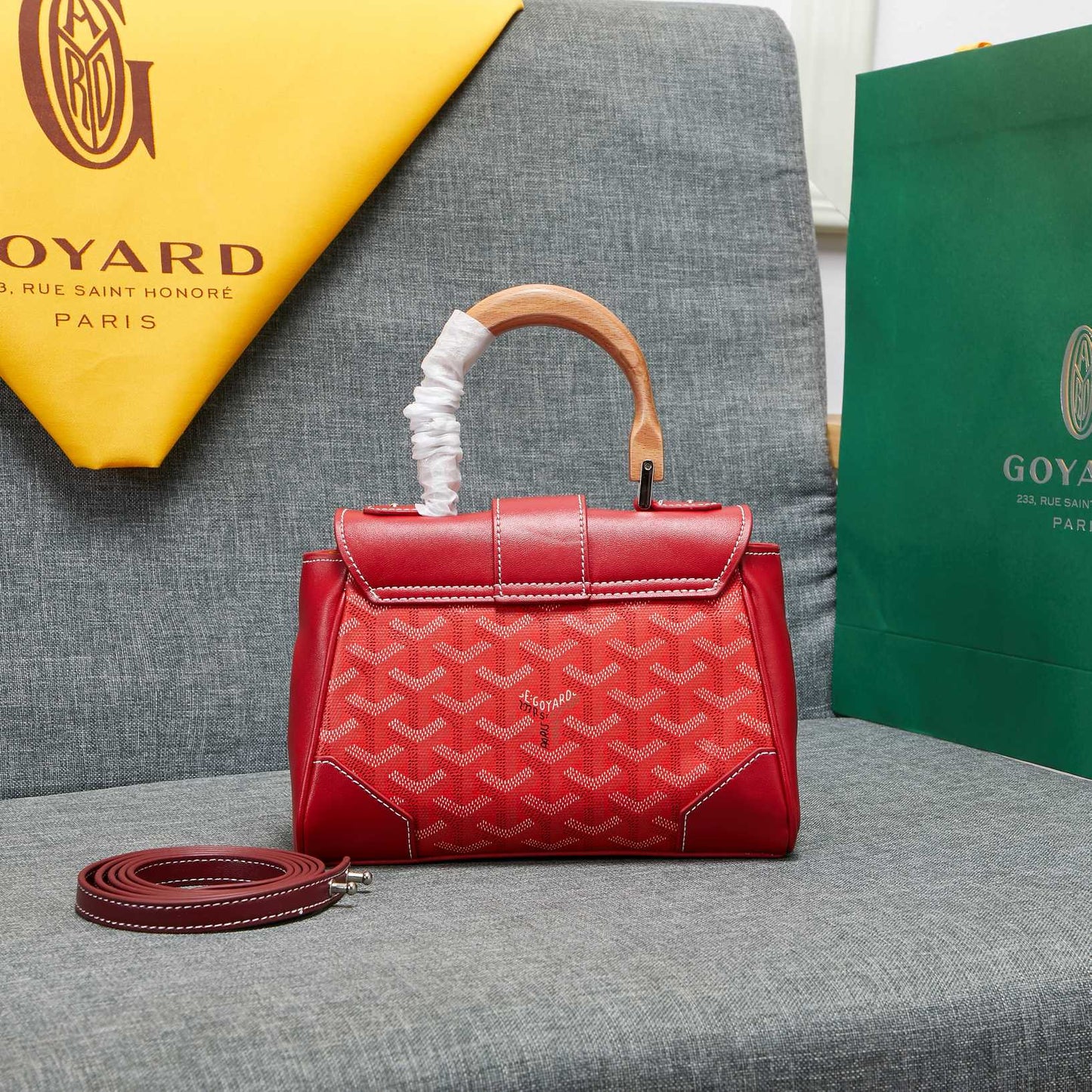 SAIGON SOUPLE MINI BAG RED CANVAS Amelia