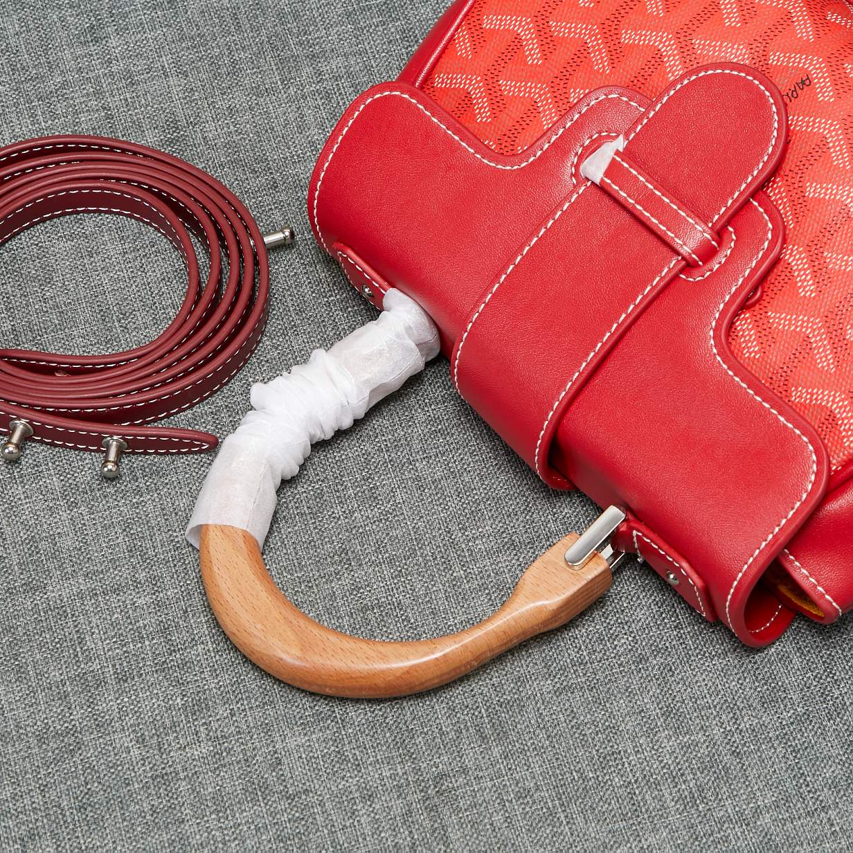 SAIGON SOUPLE MINI BAG RED CANVAS Amelia