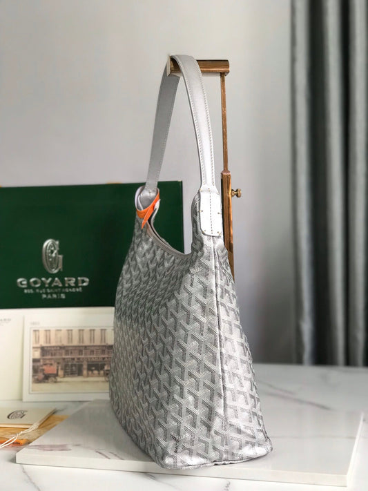 HOBO BOHEME 42CM LIGHT GREY CANVAS Amelia Amelia