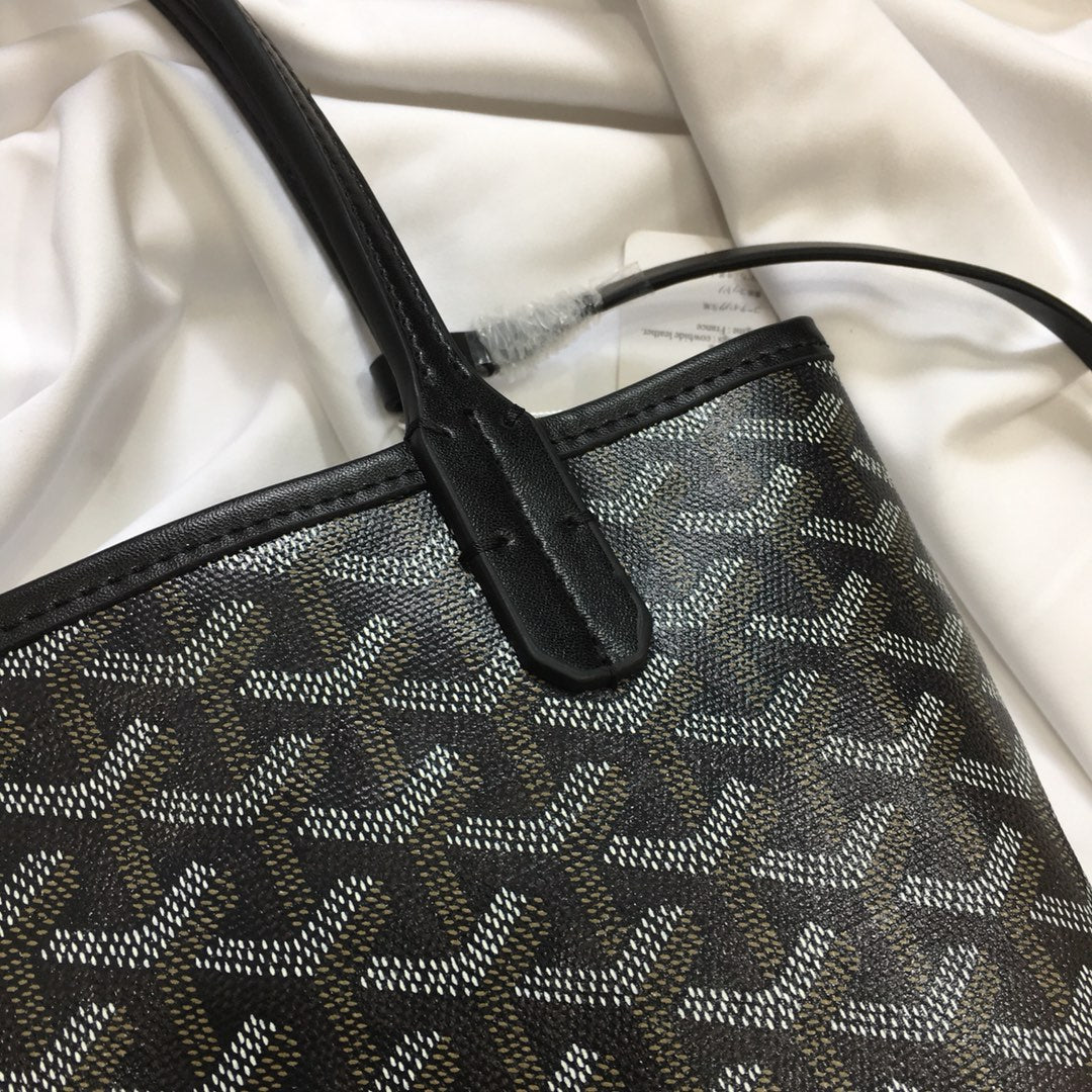 MINI HOBO BOHEME 38CM BLACK CANVAS Amelia