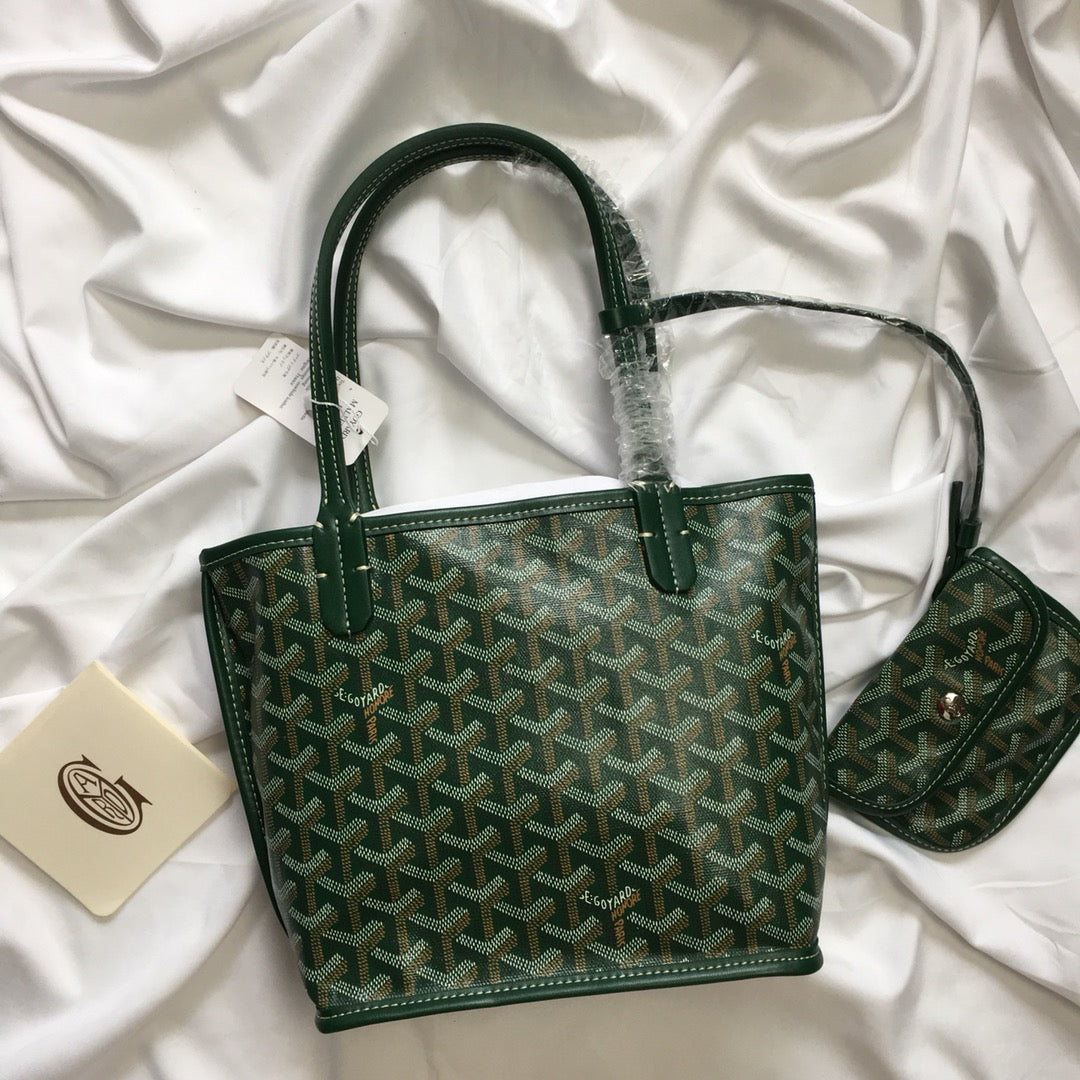MINI HOBO BOHEME 38CM GREEN CANVAS Amelia