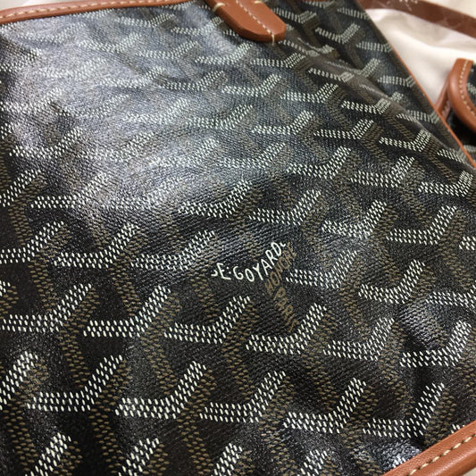 MINI HOBO BOHEME 38CM BLACK AND TAN CANVAS Amelia Amelia